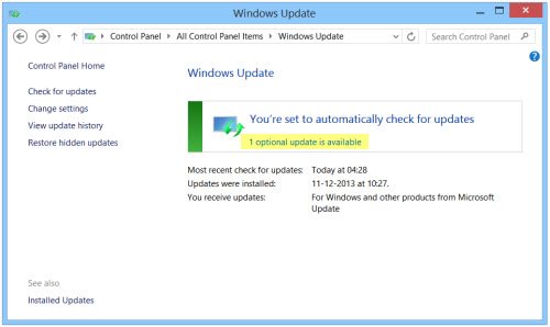 Windows 8 updates download