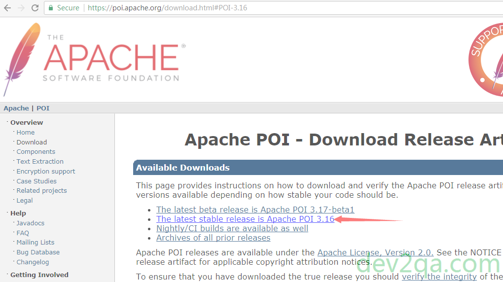 Apache poi download maven